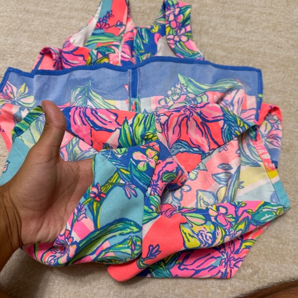 Lilly Pulitzer Floral Donna Shift Romper Dress Multi Size 00 Beachy - Picture 2 of 11